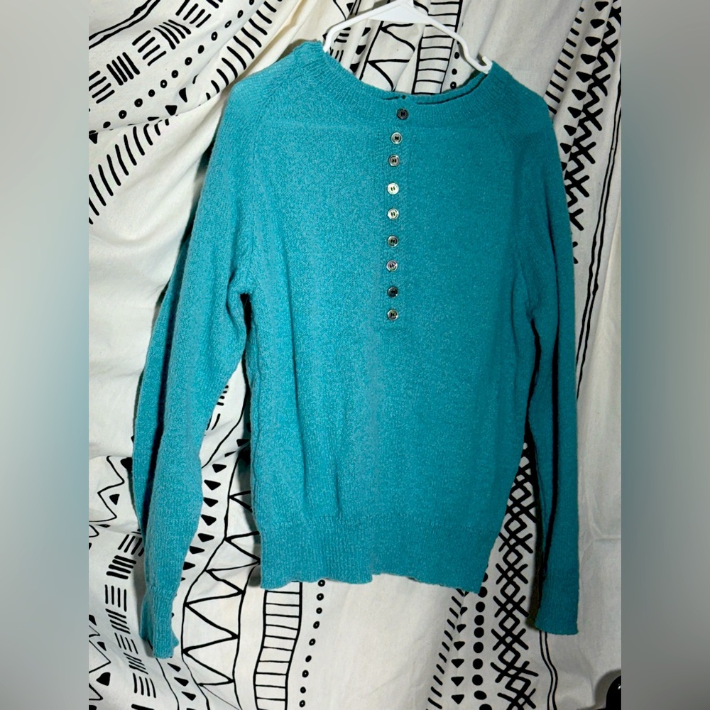 Teal knit sweater ￼
